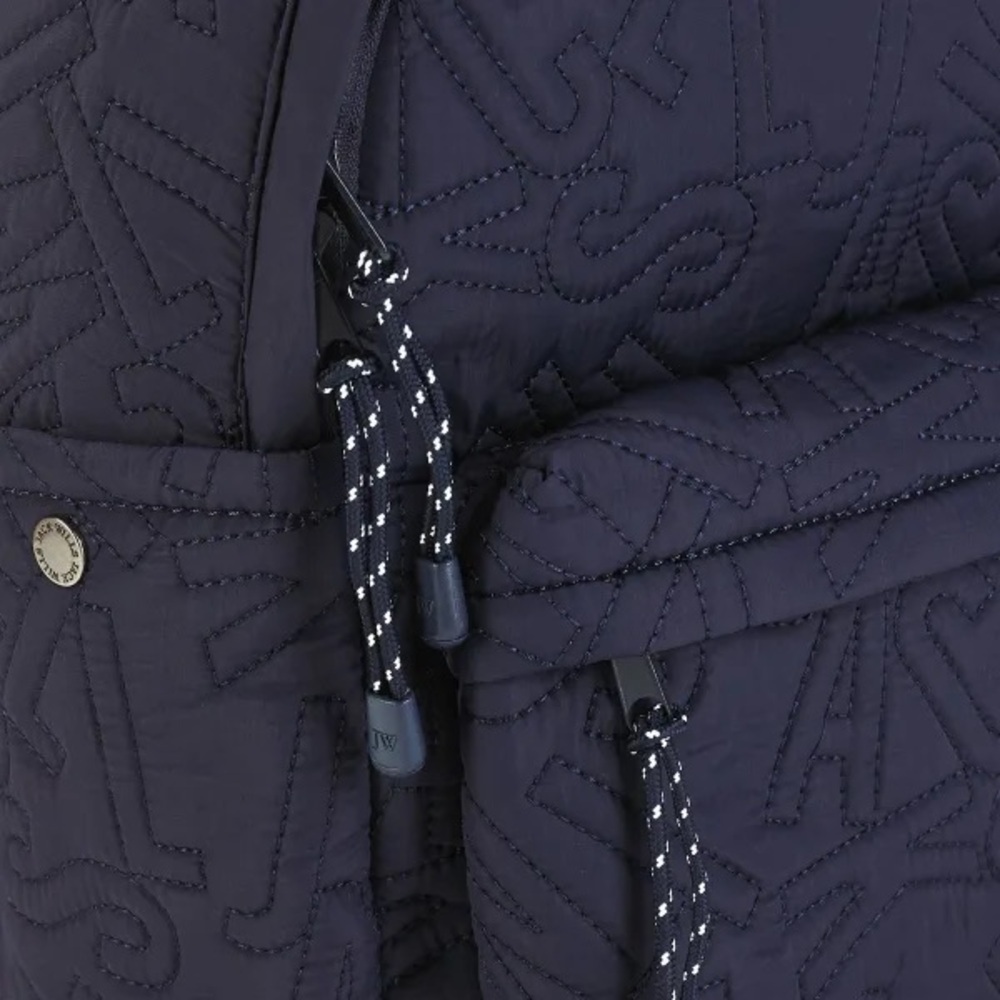 Quilted Navy Backpack - Picture 6 of 10